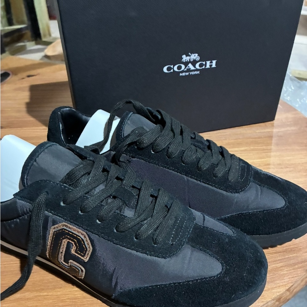 Coach Ian nylon and suede black Sneakers Size 8 B